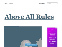 Tablet Screenshot of aboveallrules.com